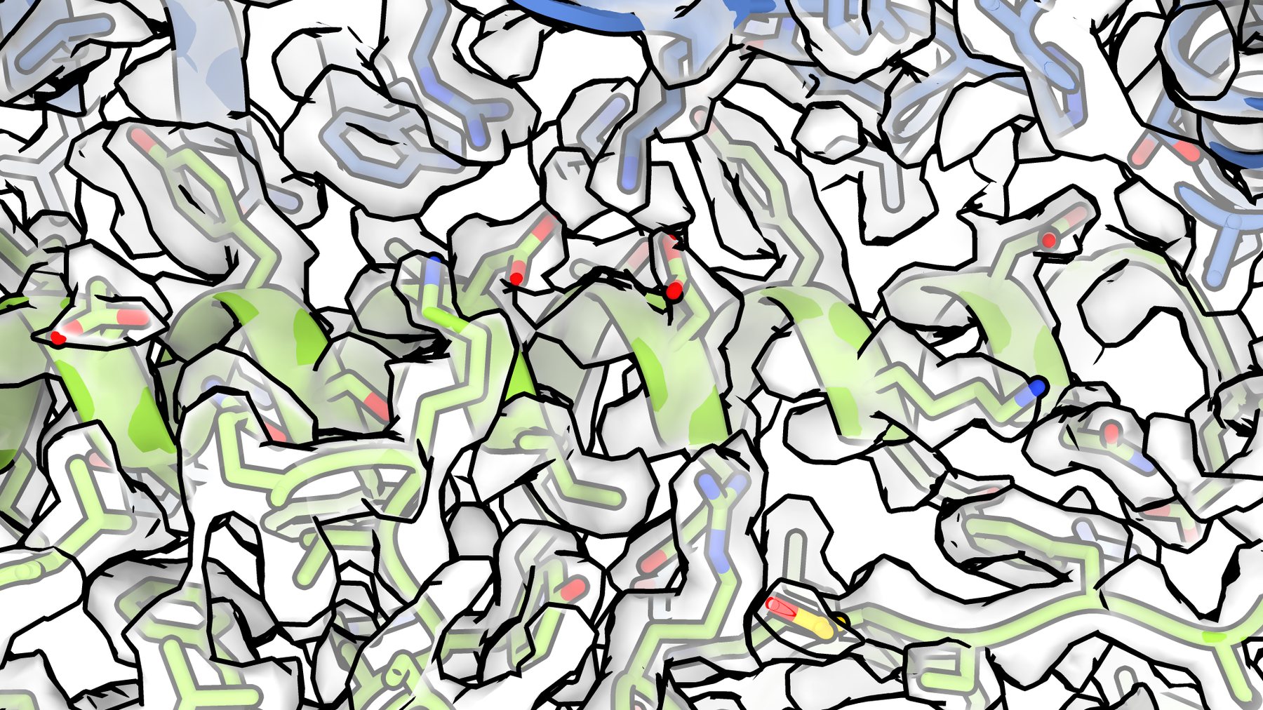 Atomic model built into a 2.1 A cryo-EM density map, with individual amino acid side chains resolved